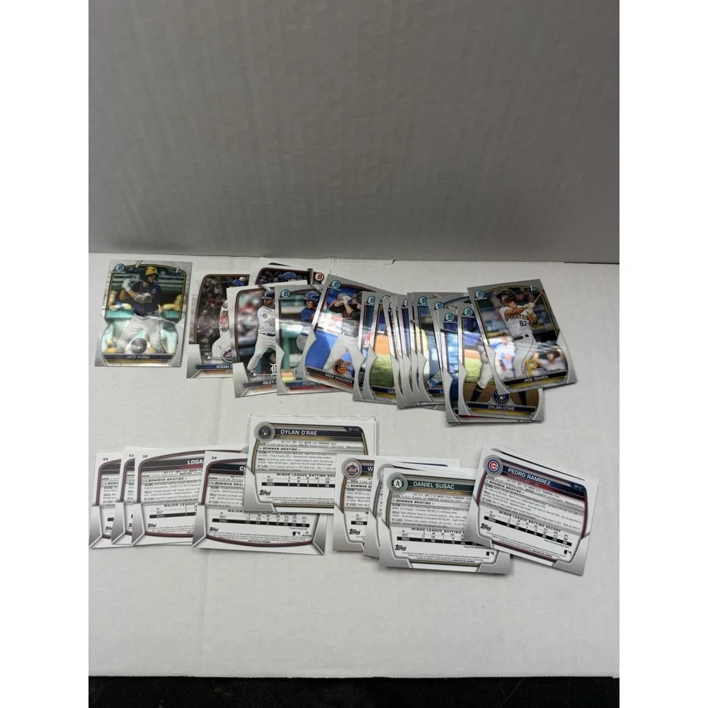 2021 / 2023 topps series one, #d, bp, bcp cards lot of 50 baseball cards mlb